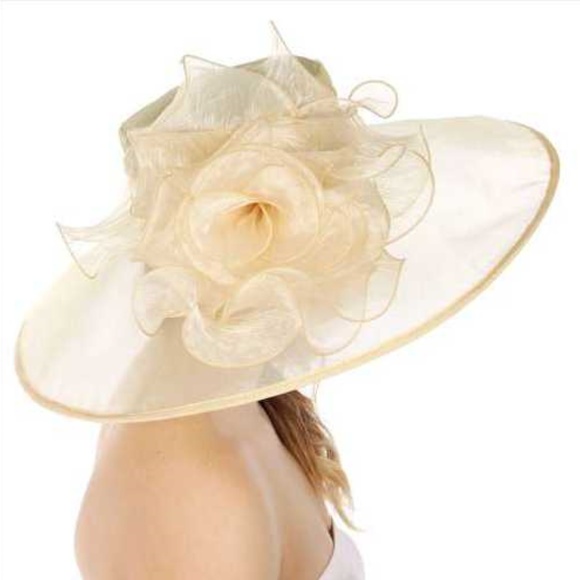 New Large flower dress hat